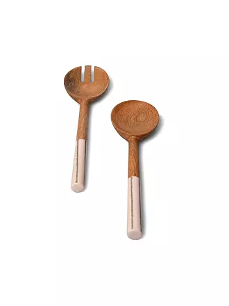 FYNCH-HATTON | Service à salade 2 pièces KISHA Walnut | dunkelgrün